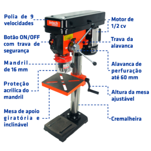 Alternative view of Furadeira de Bancada Mandril 5/8"