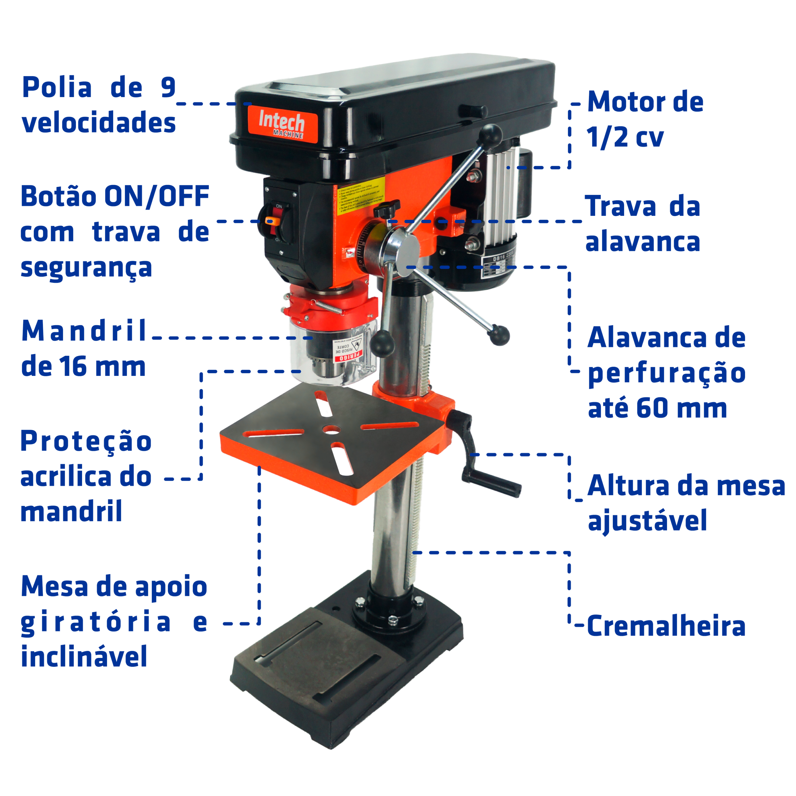 Furadeira de Bancada Mandril 5/8" - Imagem 2